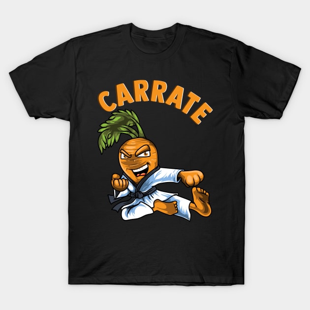 Funny Carrate Karate Carrot Pun Martial Arts T-Shirt by theperfectpresents